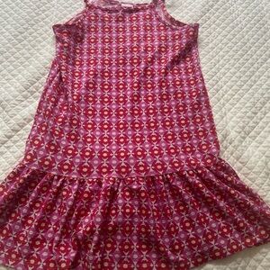 Max Girls Red and White Patterned Dress, New